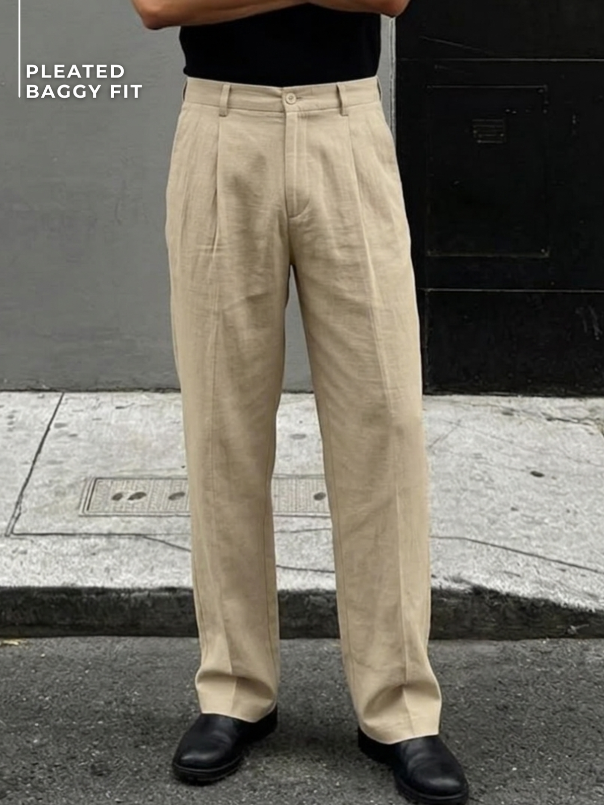 Korean Double Pleated Trouser