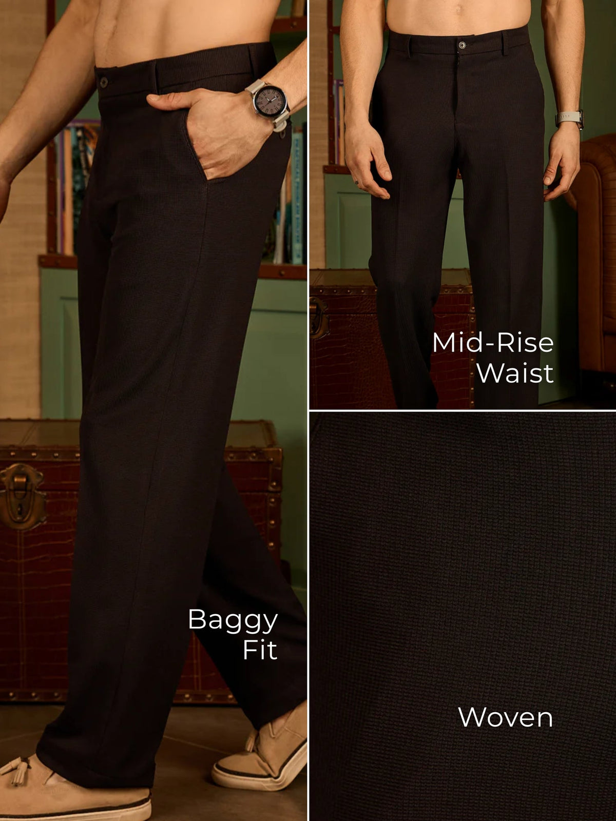 Korean Baggy Fit Stretchable Trouser