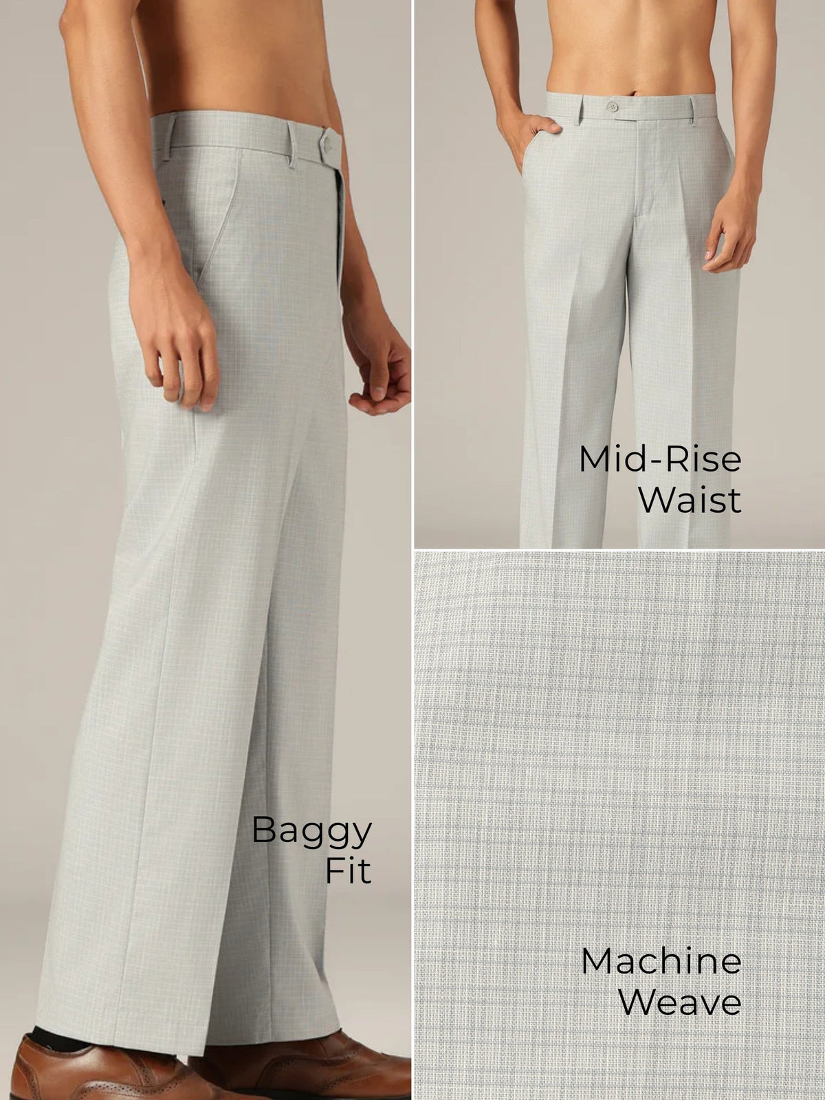 Textured Pleated Korean Trouser