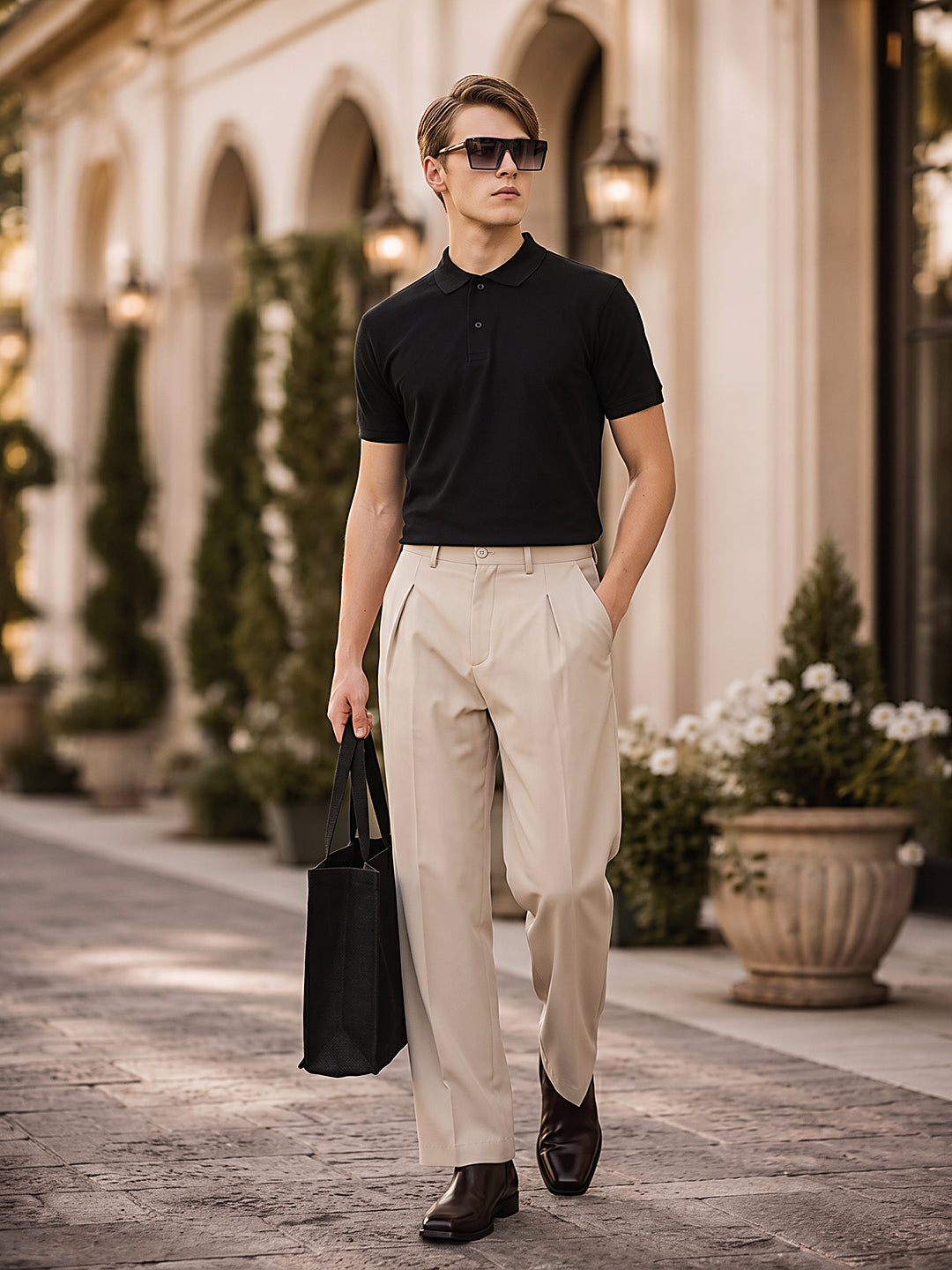 Wide Leg Pleated Korean Pant