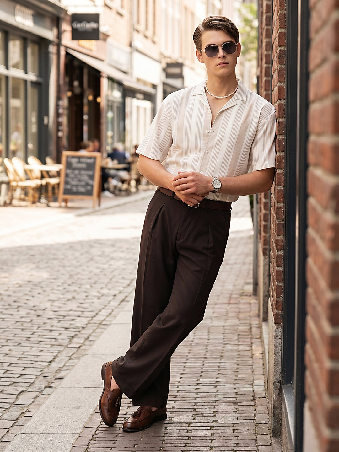 Wide Leg Pleated Korean Pant