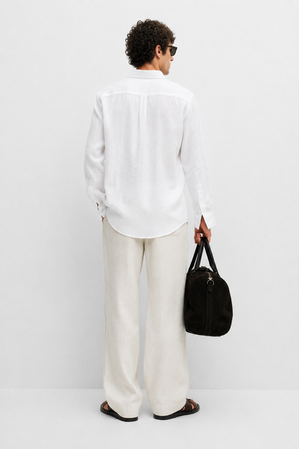 100% Linen White Relaxed Fit Shirt