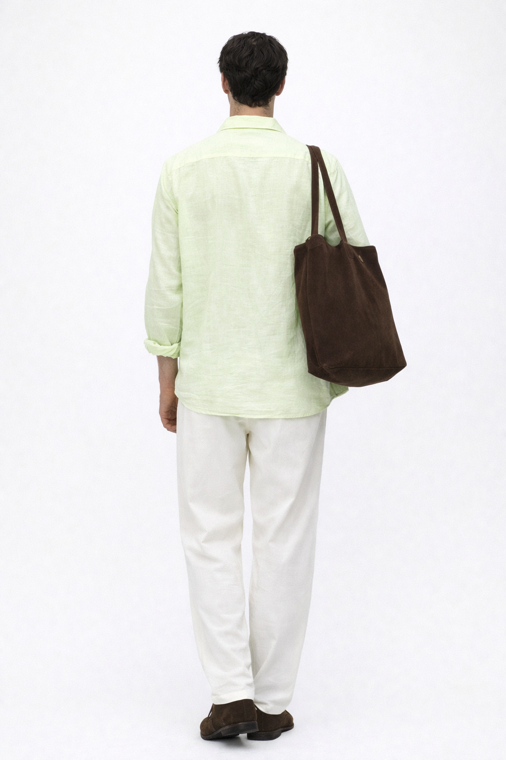 Light Matcha Linen Blend Shirt
