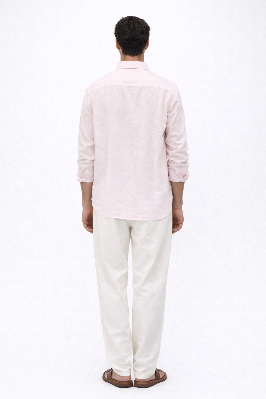 Light Pink Linen Blend Shirt