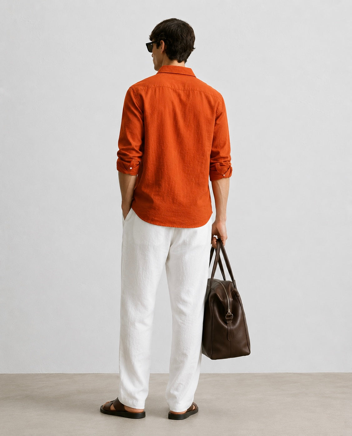 Brick Linen Blend Shirt