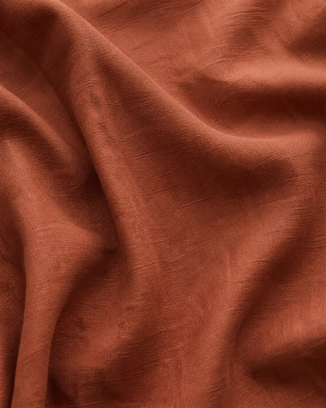 100% Pure Linen Brick Brown Shirt
