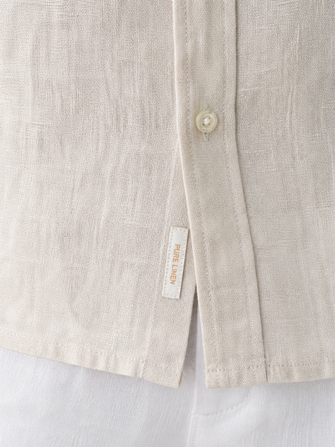 100% Pure Linen Off White Shirt
