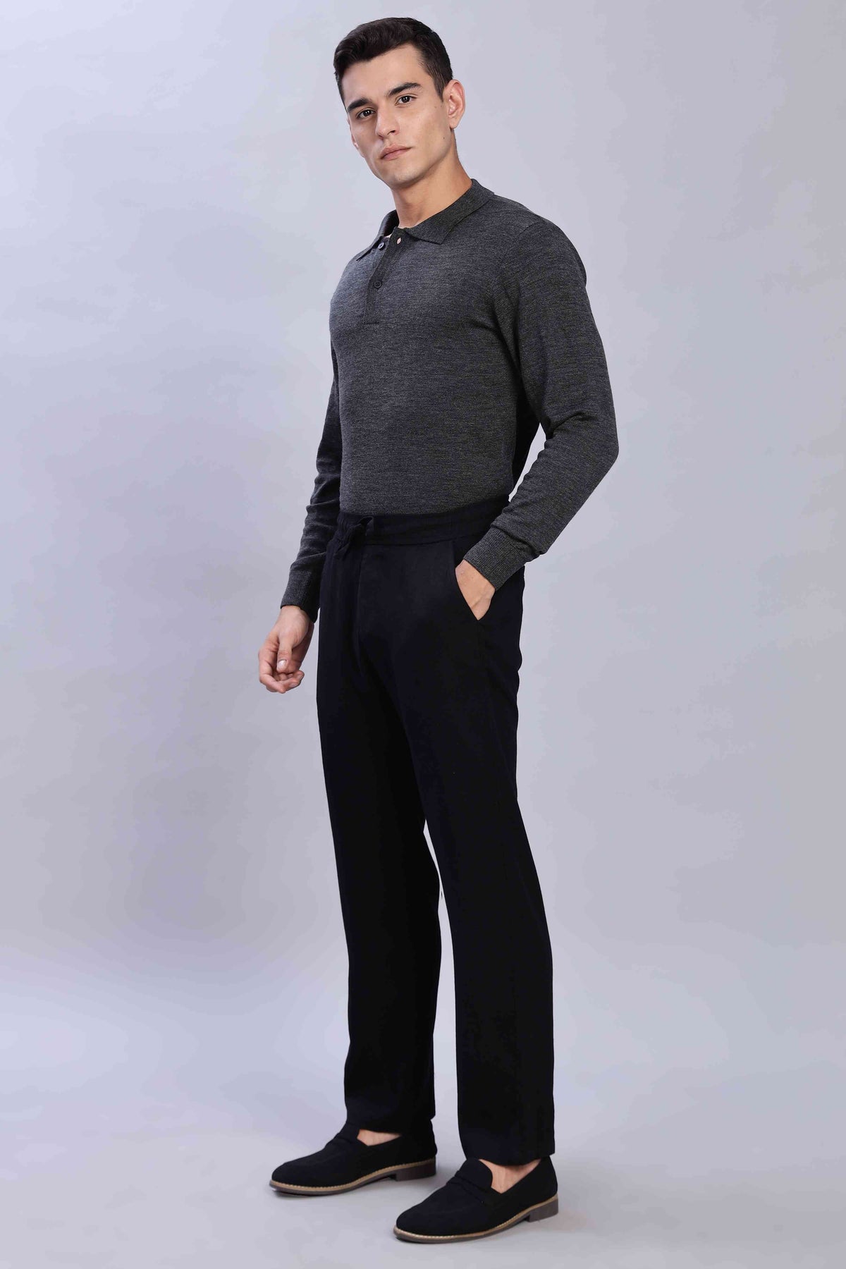 Relaxed Linen Pants Black
