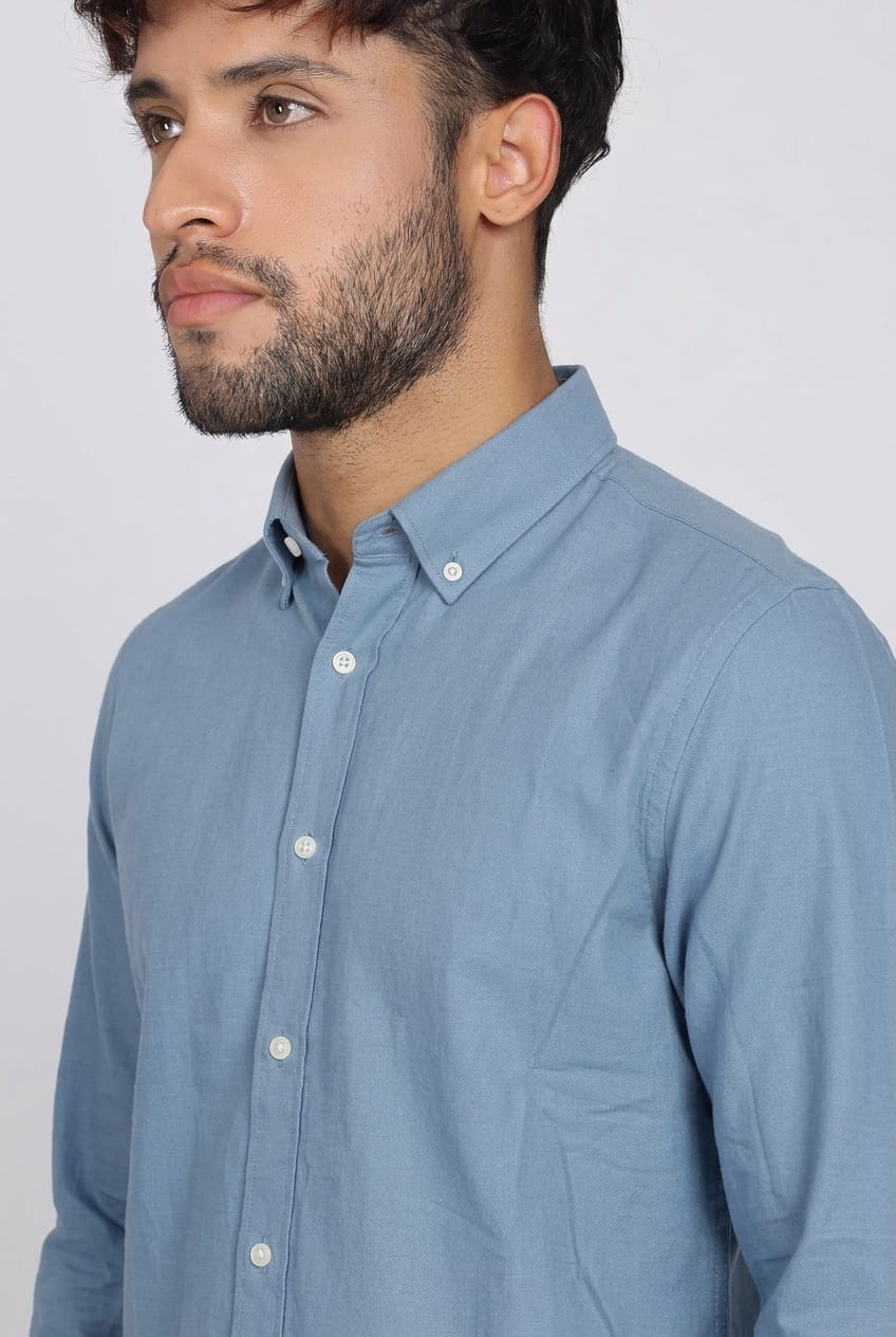 Men’s Full Sleeves Plain Sky Blue Shirt| Imported Fabric| Formal & Party Wear