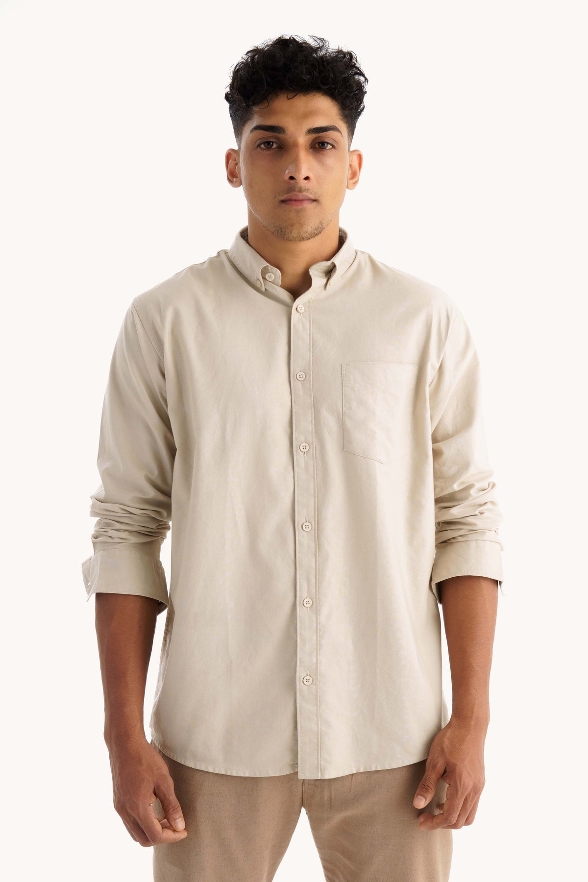 Light Cream Oxford Shirt