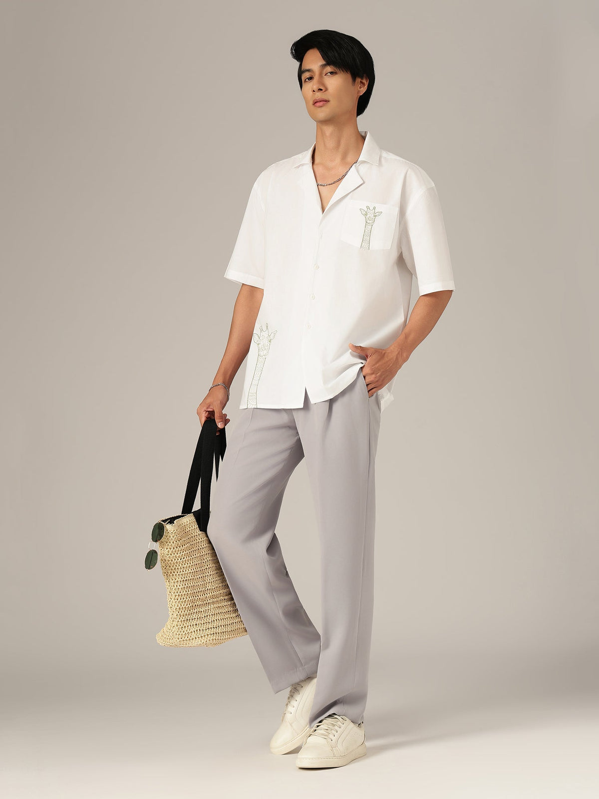 Korean Double Pleated Baggy Trouser
