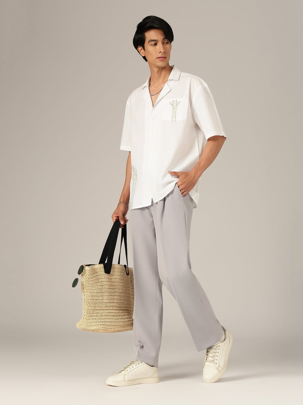 Korean Double Pleated Baggy Trouser