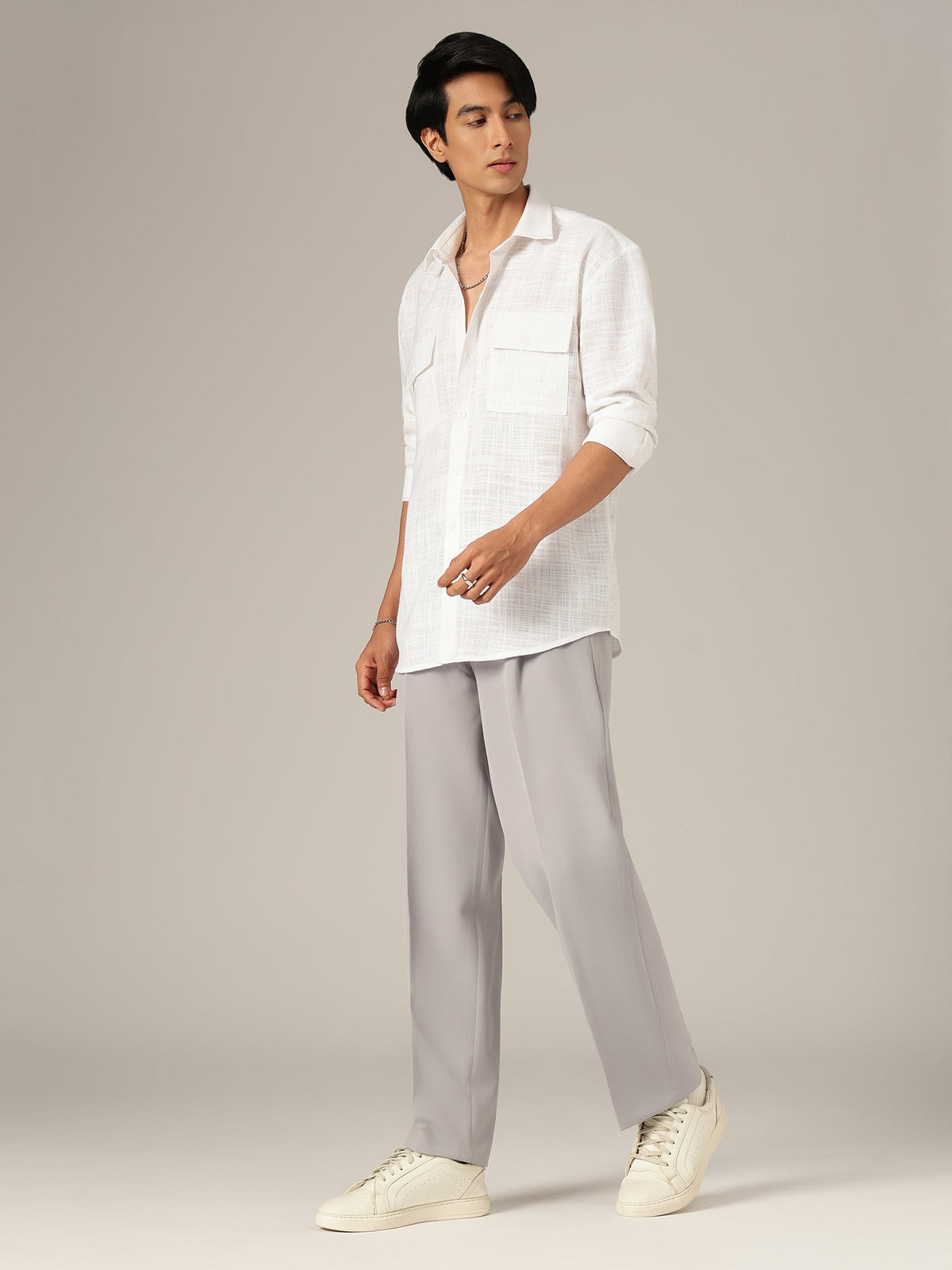 Korean Double Pleated Baggy Trouser