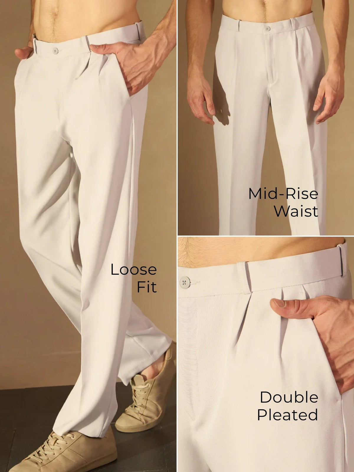Korean Double Pleated Baggy Trouser