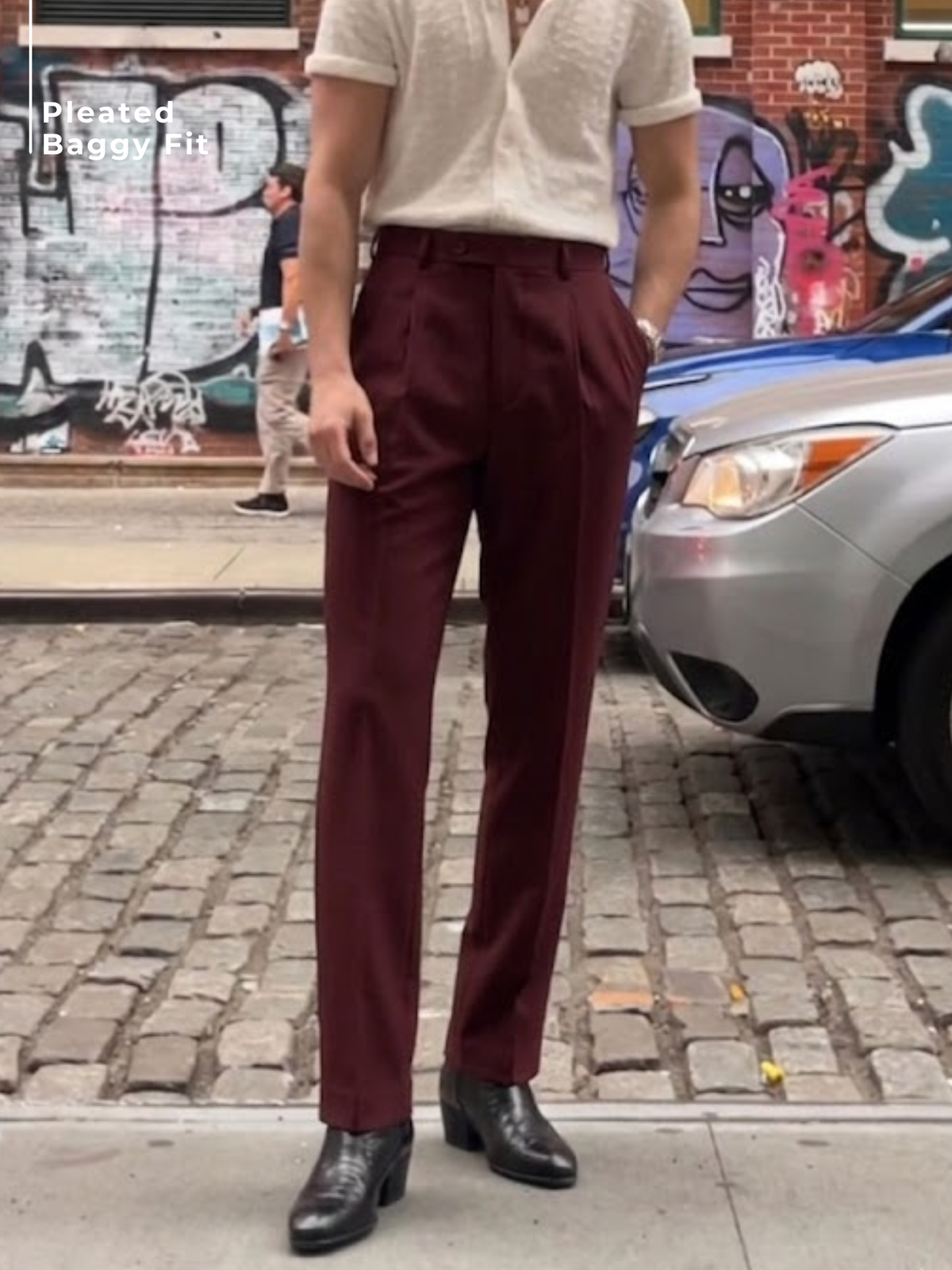 Korean Double Pleated Baggy Trouser