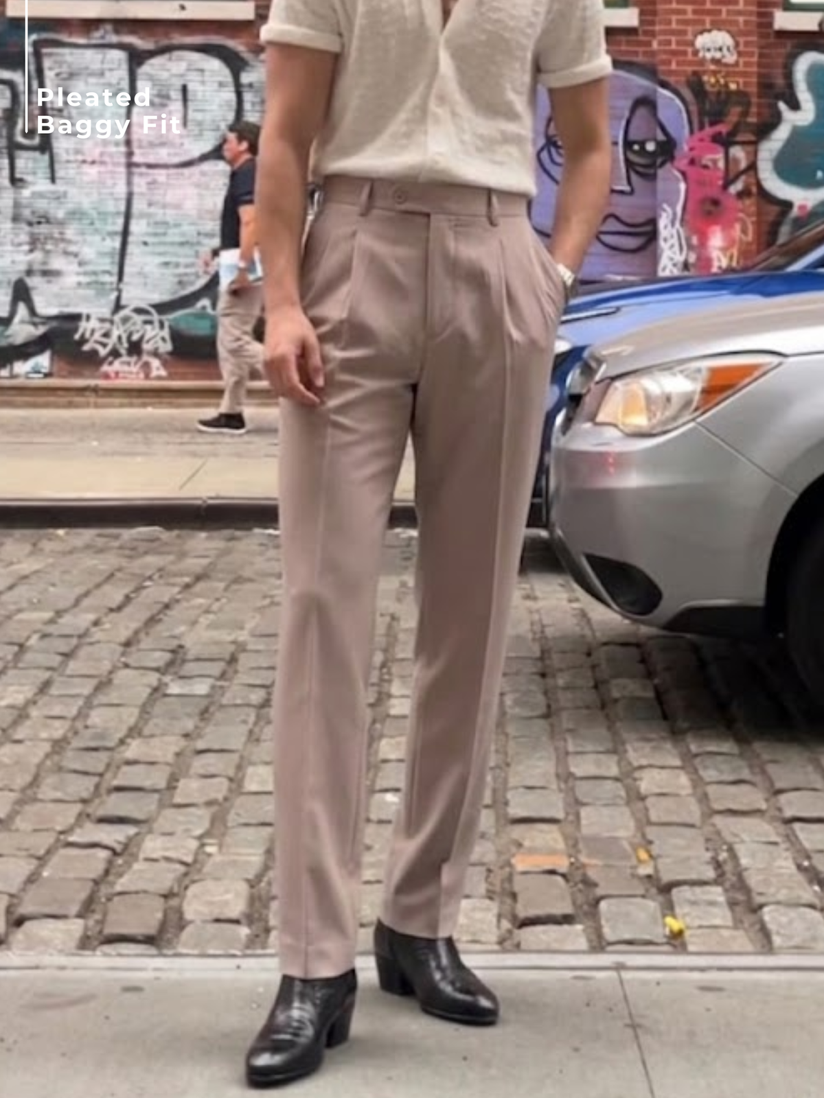 Korean Double Pleated Baggy Trouser