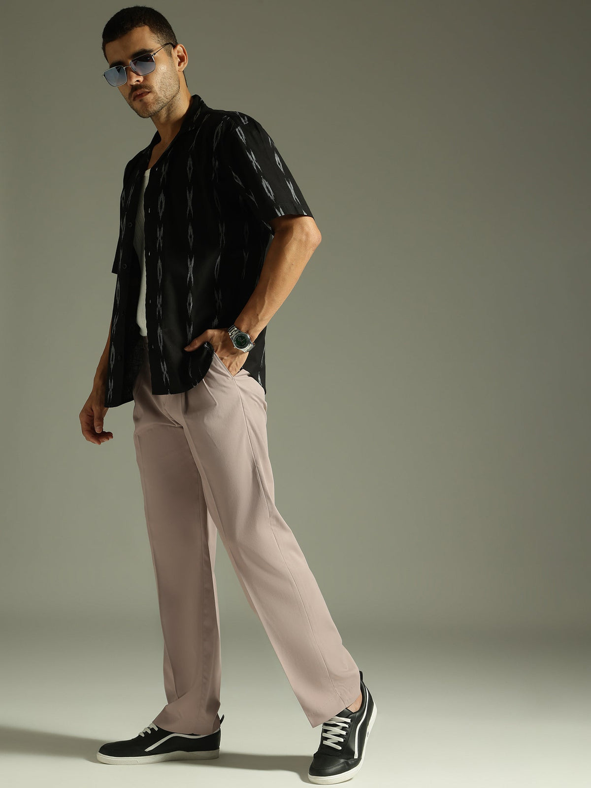 Korean Double Pleated Baggy Trouser