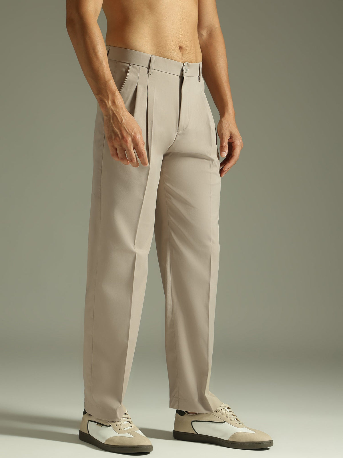 Korean Double Pleated Baggy Trouser