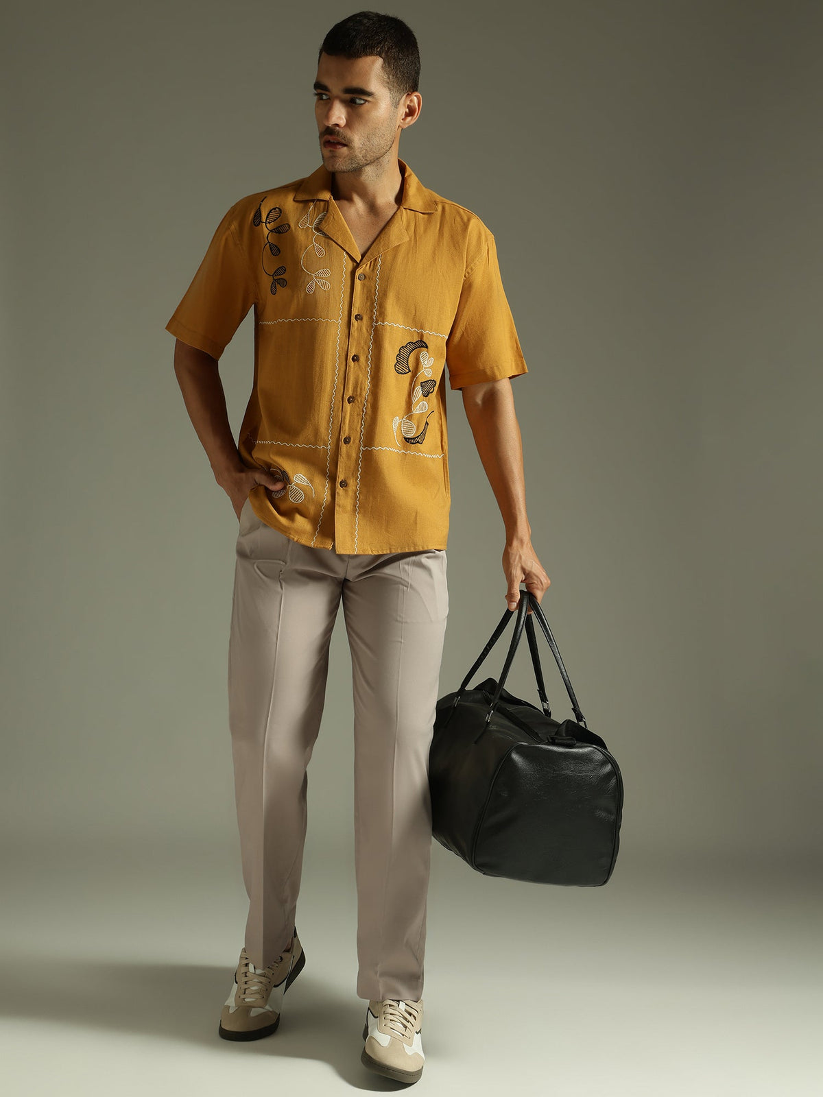 Korean Double Pleated Baggy Trouser