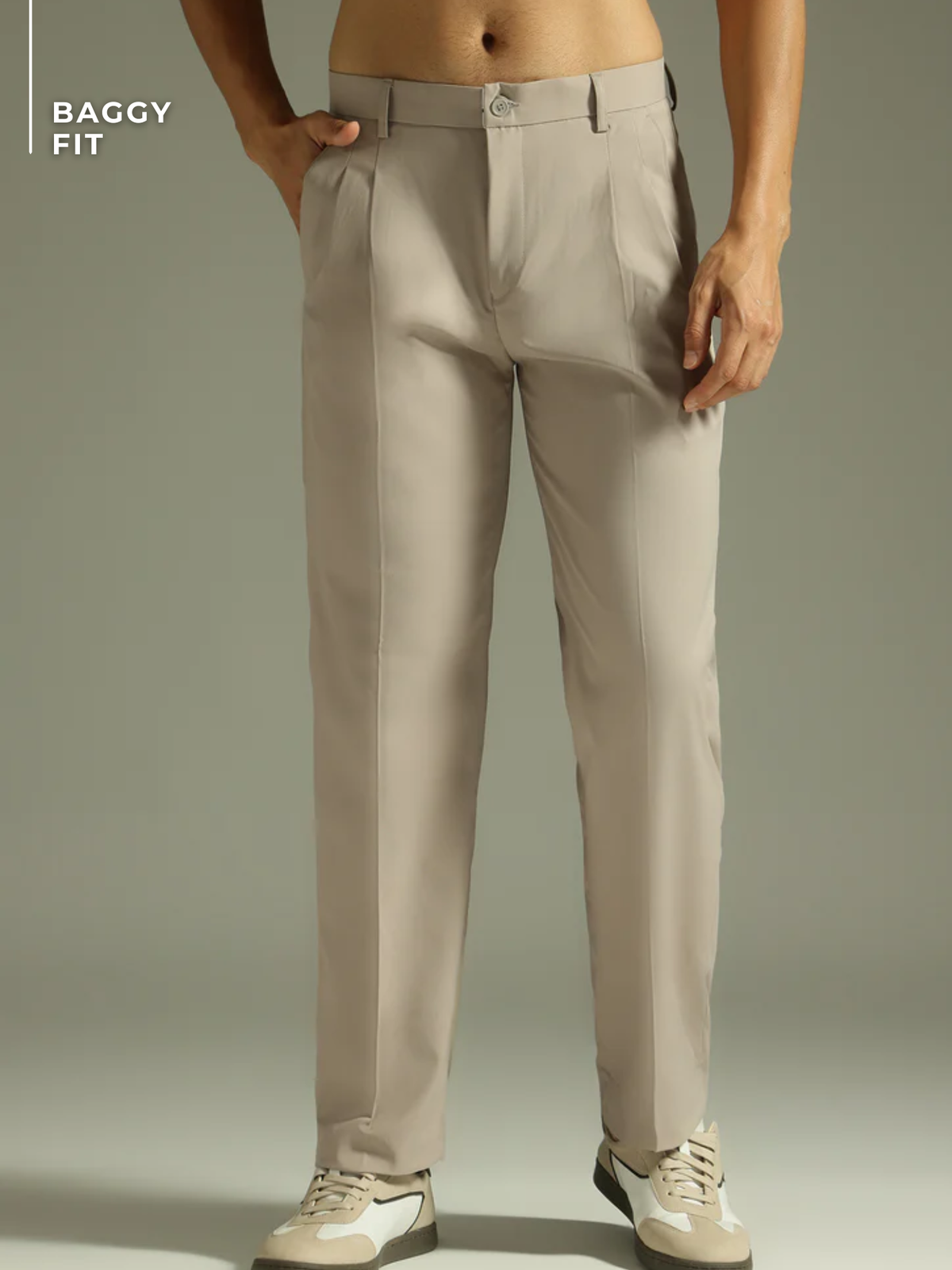 Korean Double Pleated Baggy Trouser