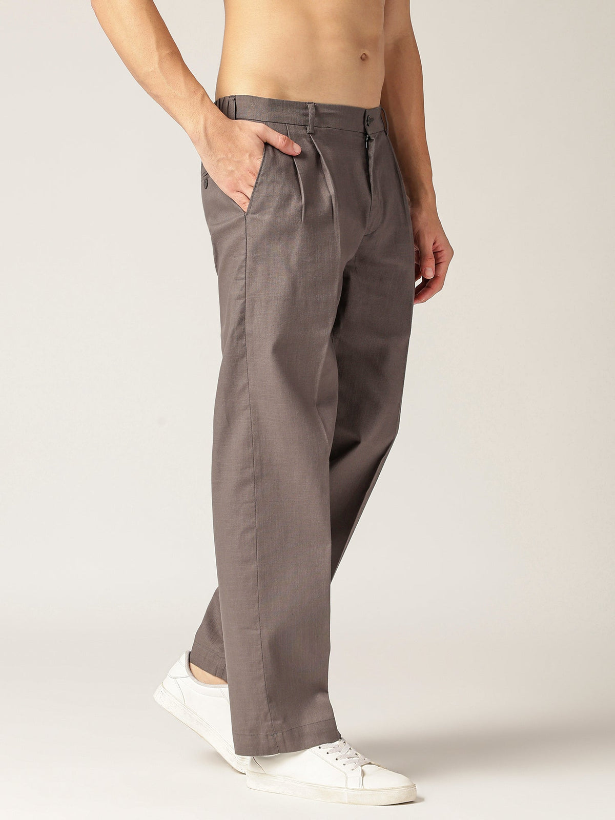Korean Double Pleated Baggy Trouser