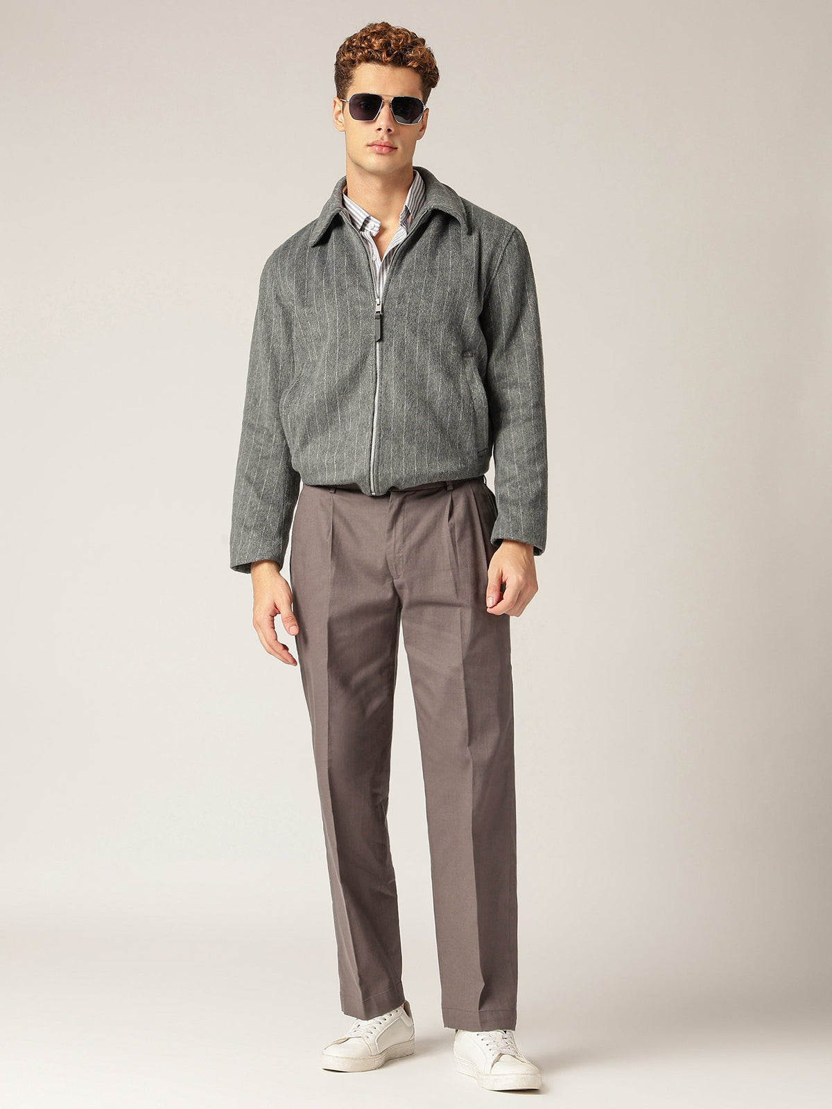 Korean Double Pleated Baggy Trouser