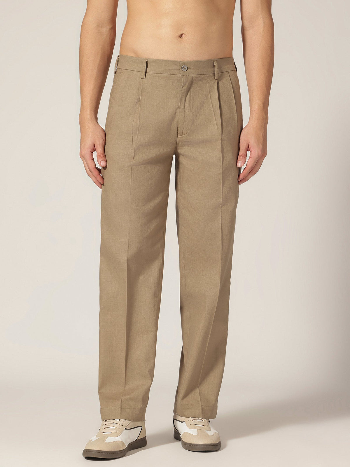Korean Double Pleated Baggy Trouser
