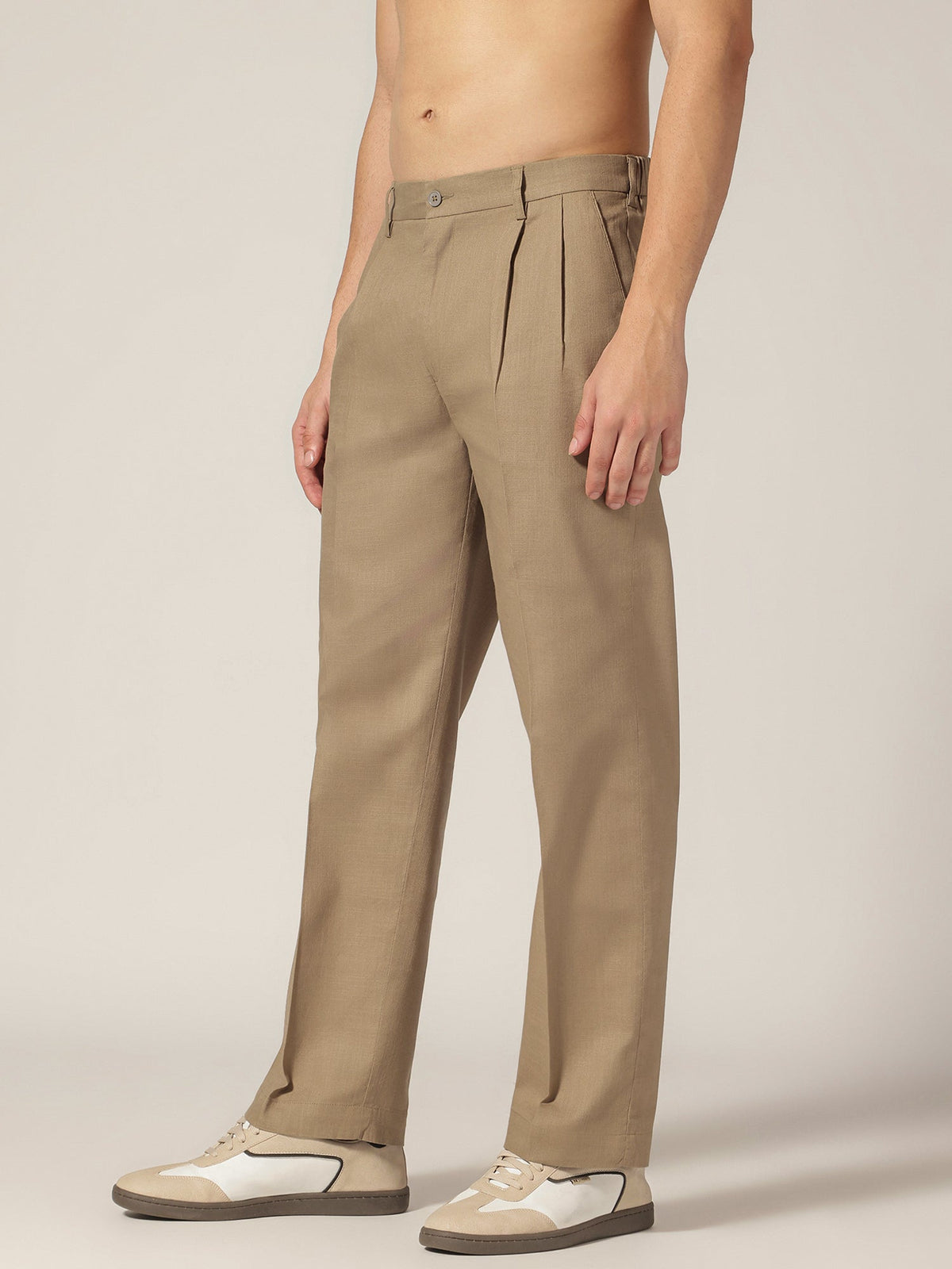 Korean Double Pleated Baggy Trouser