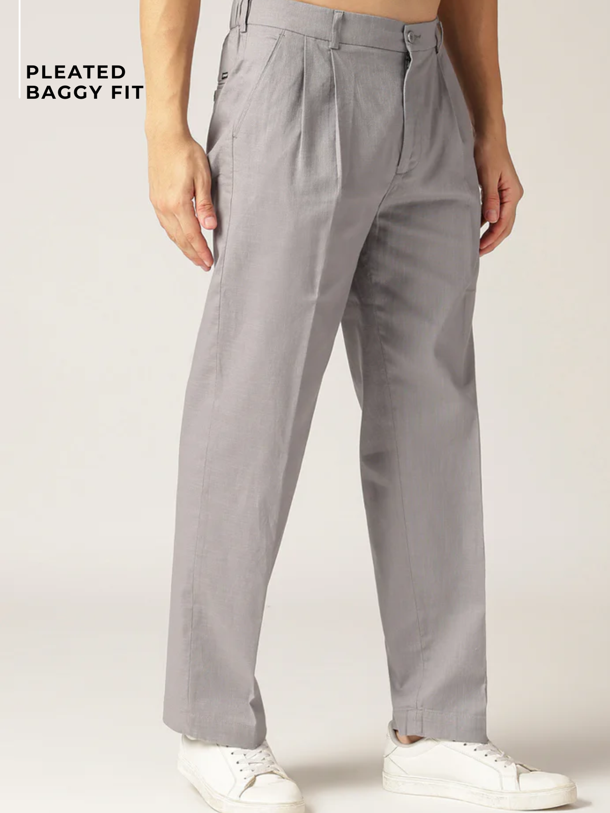 Korean Double Pleated Baggy Trouser