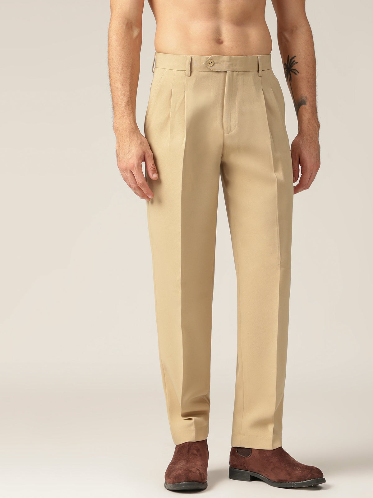 Korean Double Pleated Baggy Trouser