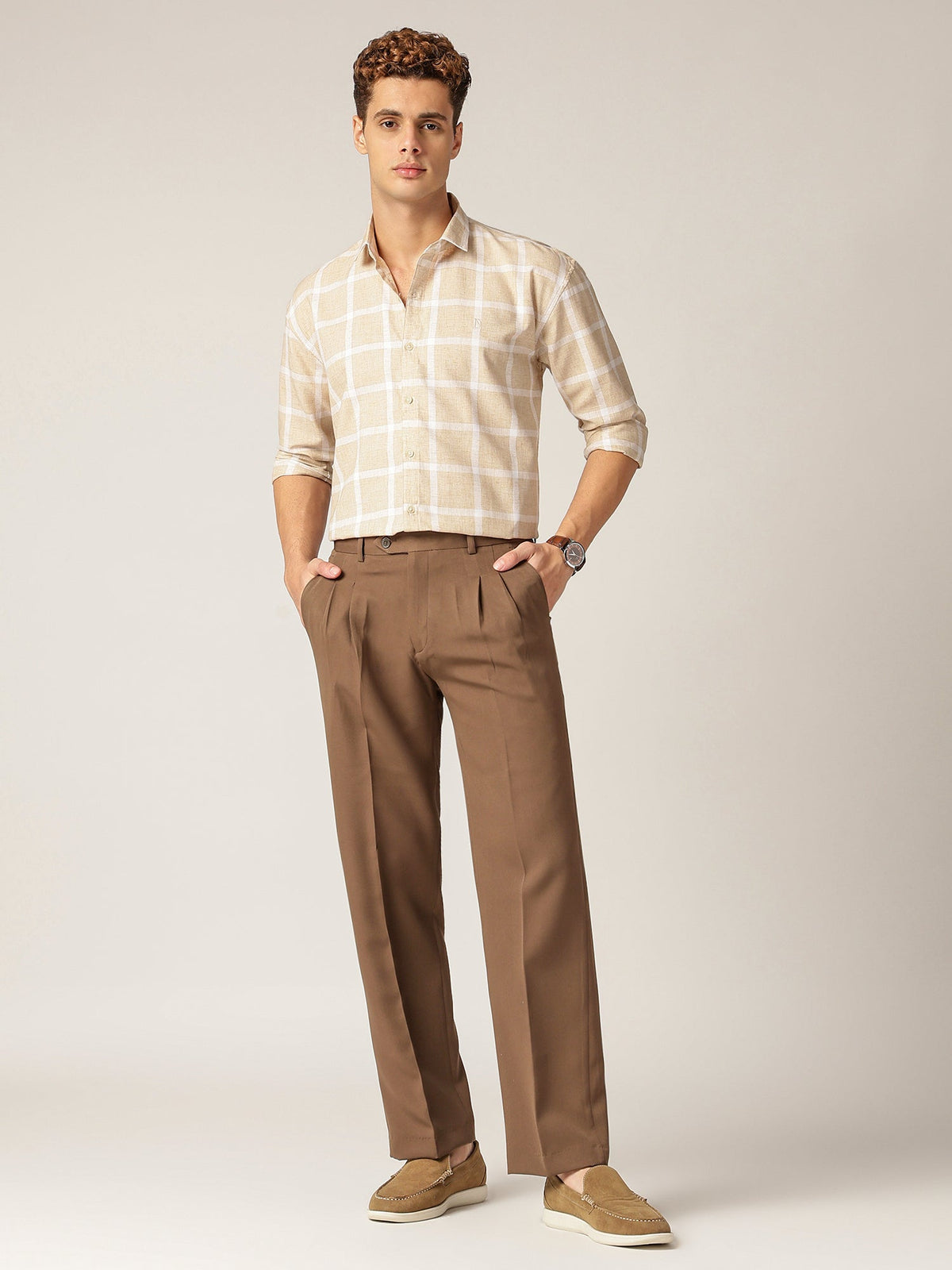 Korean Double Pleated Baggy Trouser