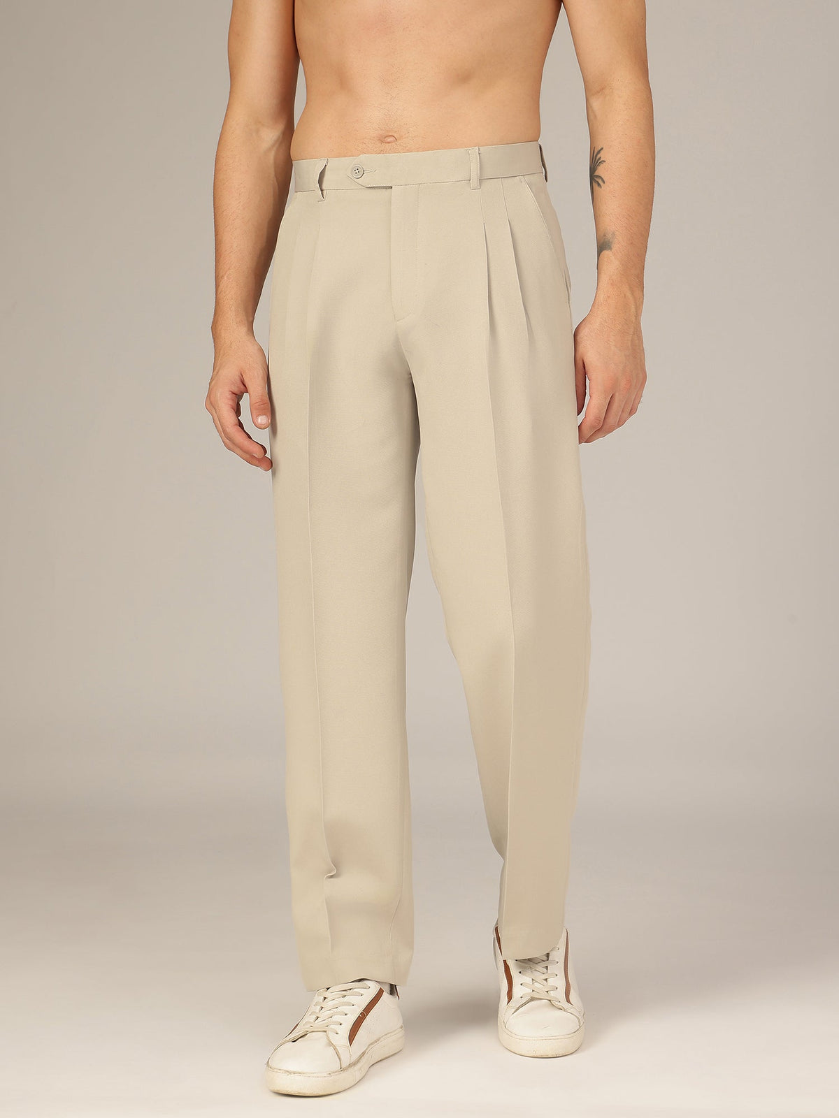 Korean Double Pleated Baggy Trouser