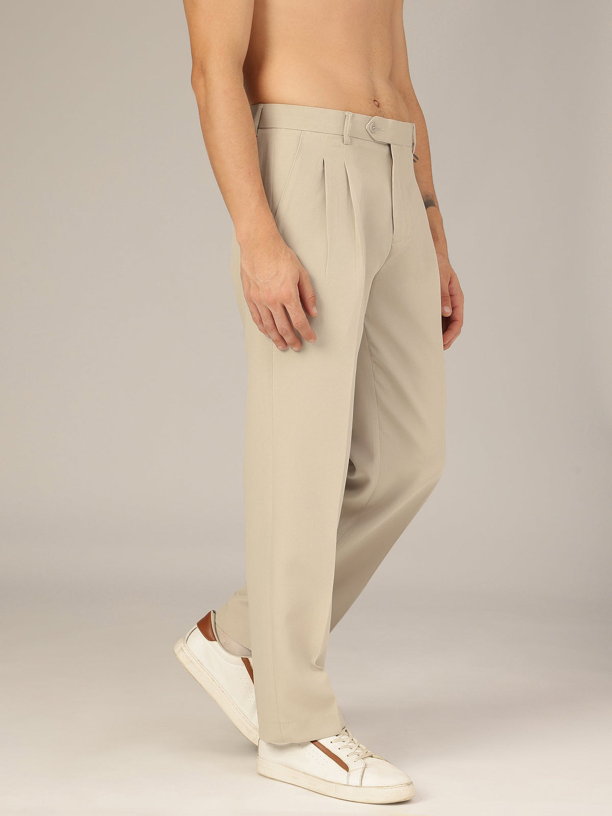 Korean Double Pleated Baggy Trouser