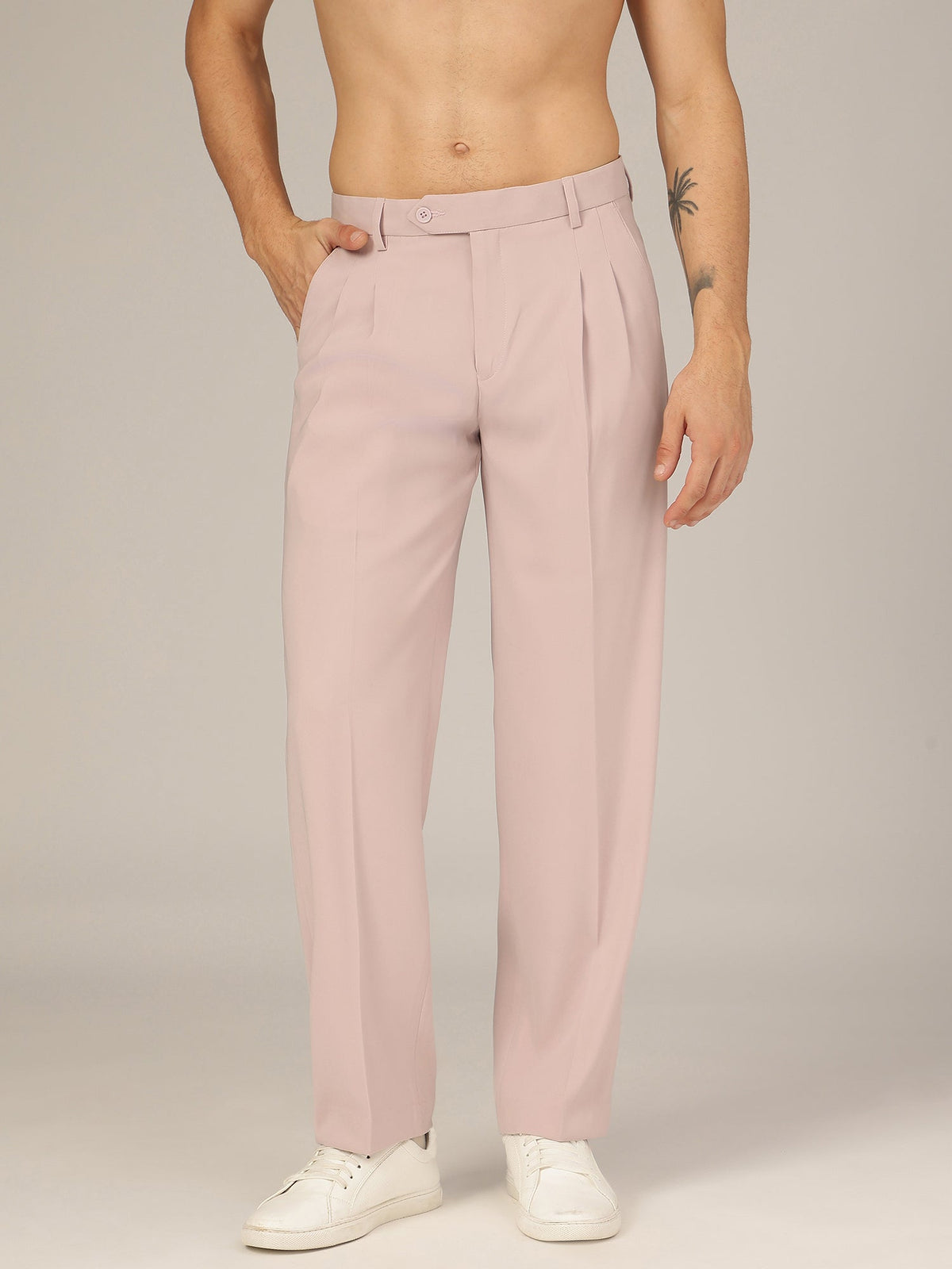 Korean Double Pleated Baggy Trouser