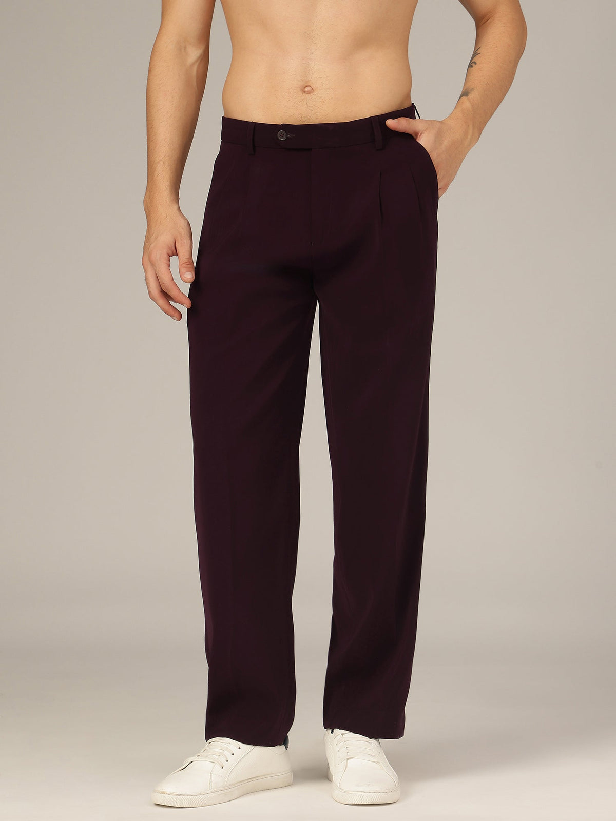 Korean Double Pleated Baggy Trouser