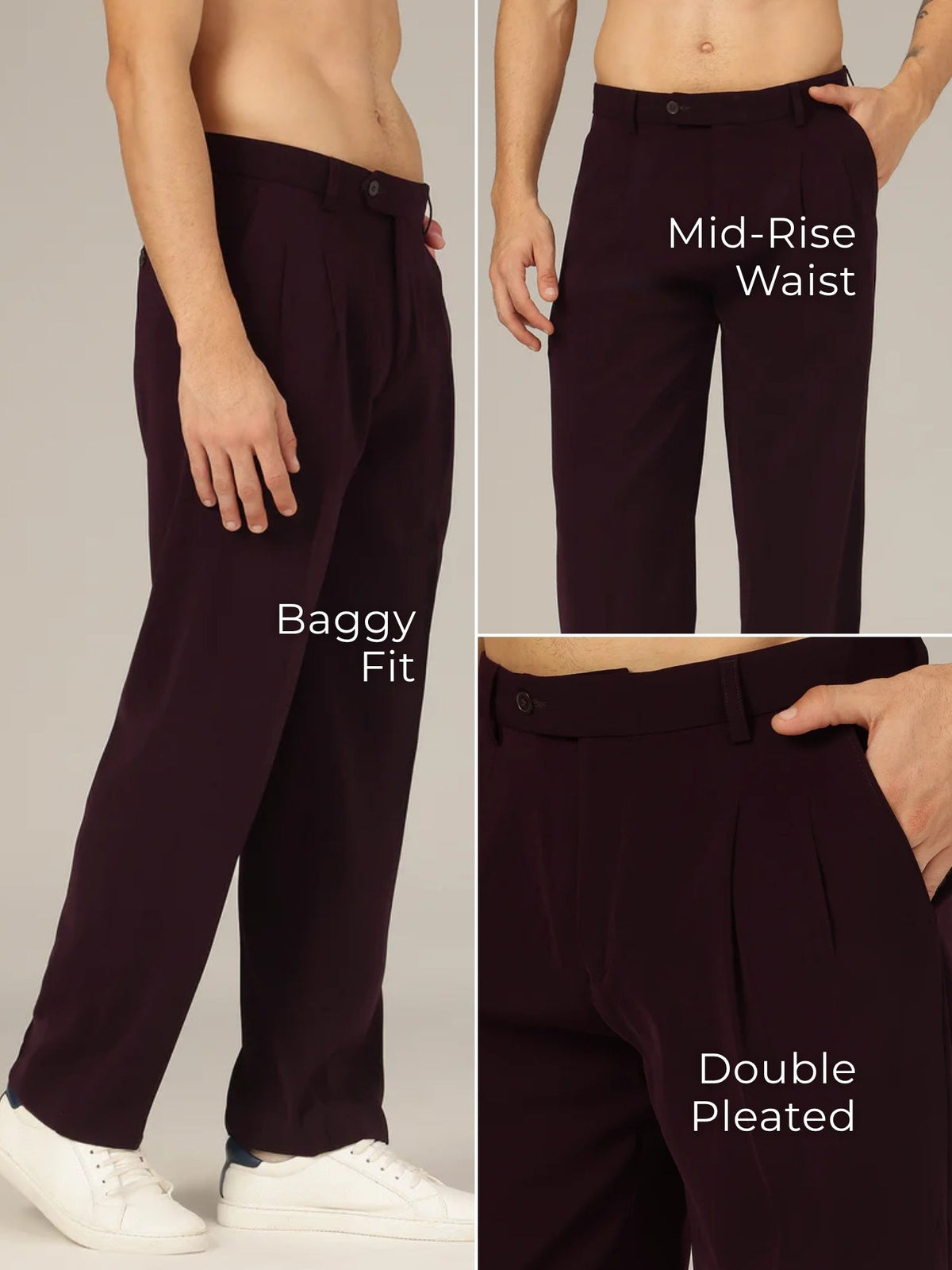 Korean Double Pleated Baggy Trouser