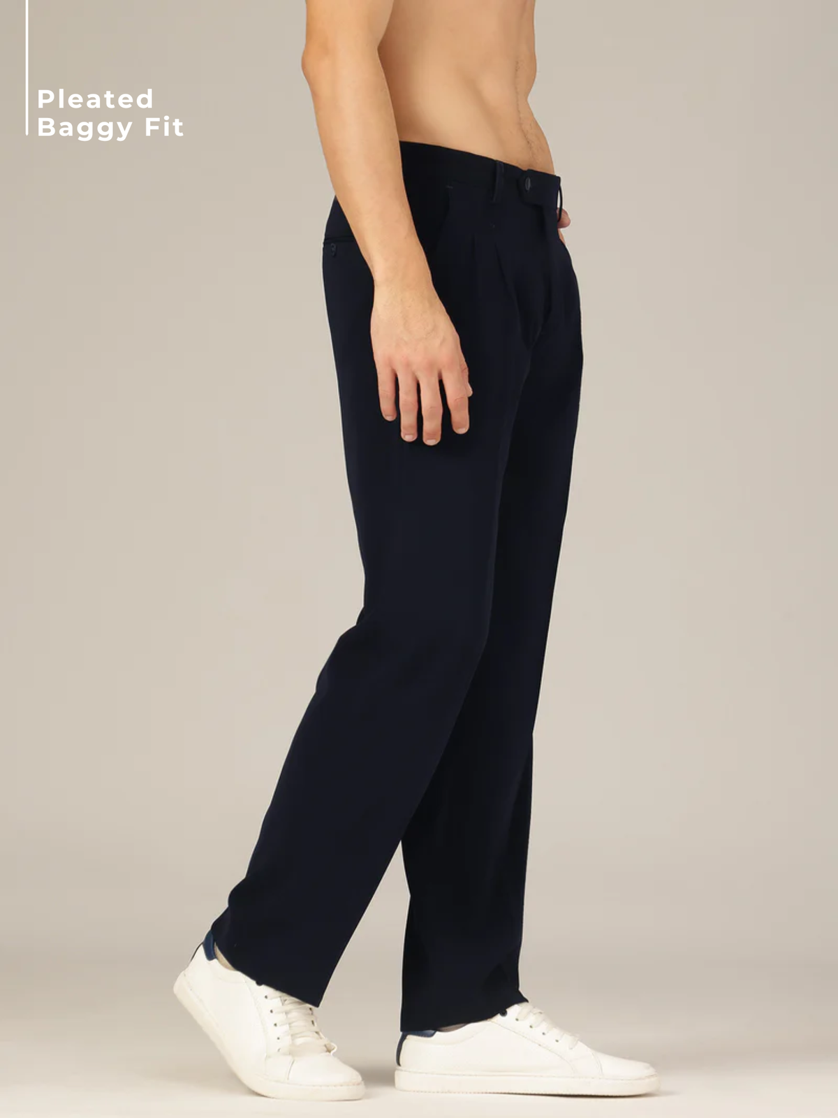Korean Double Pleated Baggy Trouser