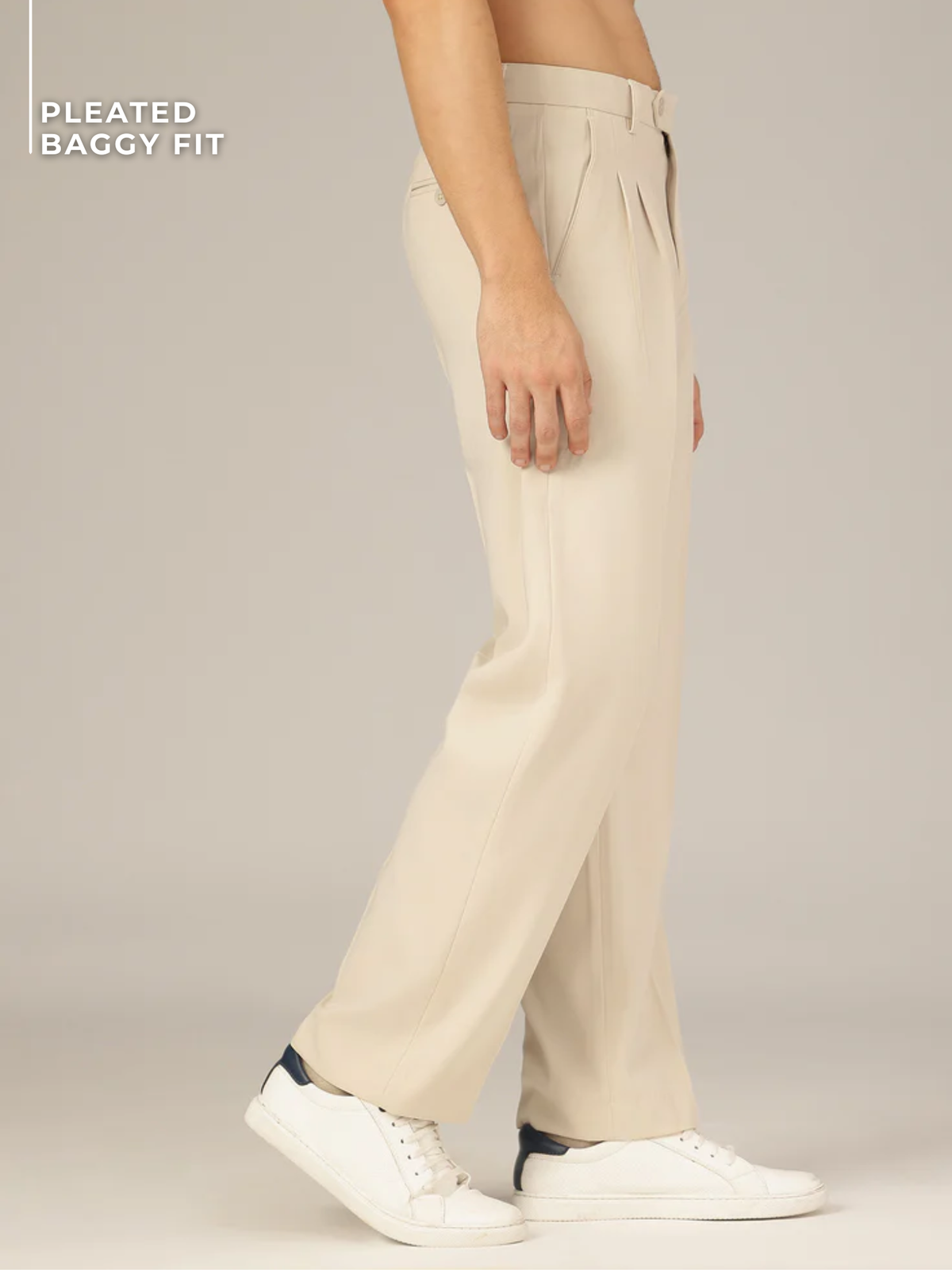 Korean Double Pleated Baggy Trouser