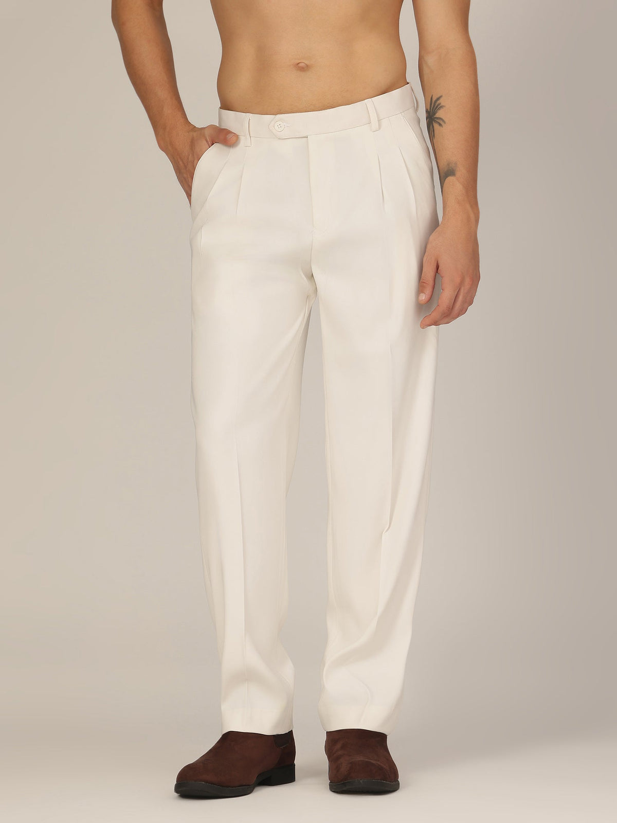 Korean Double Pleated Baggy Trouser