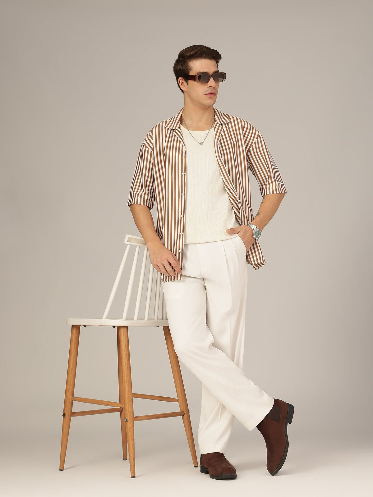 Korean Double Pleated Baggy Trouser