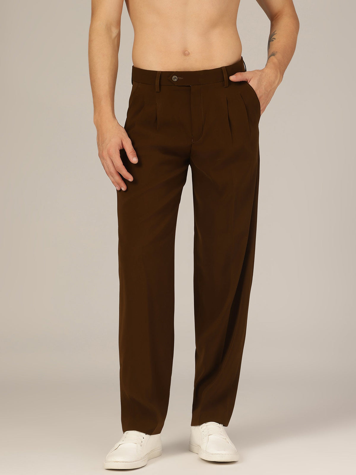 Korean Double Pleated Baggy Trouser
