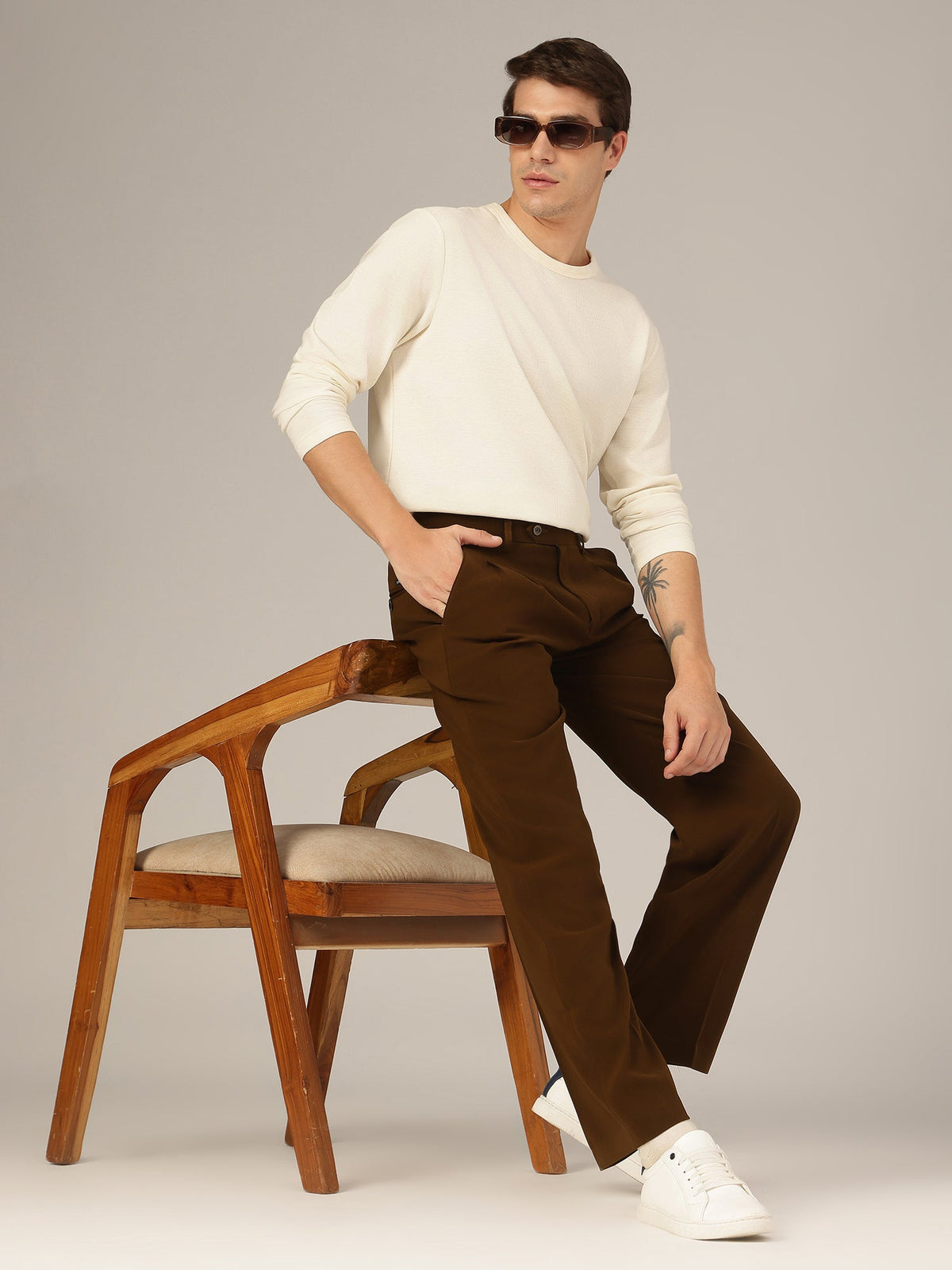 Korean Double Pleated Baggy Trouser