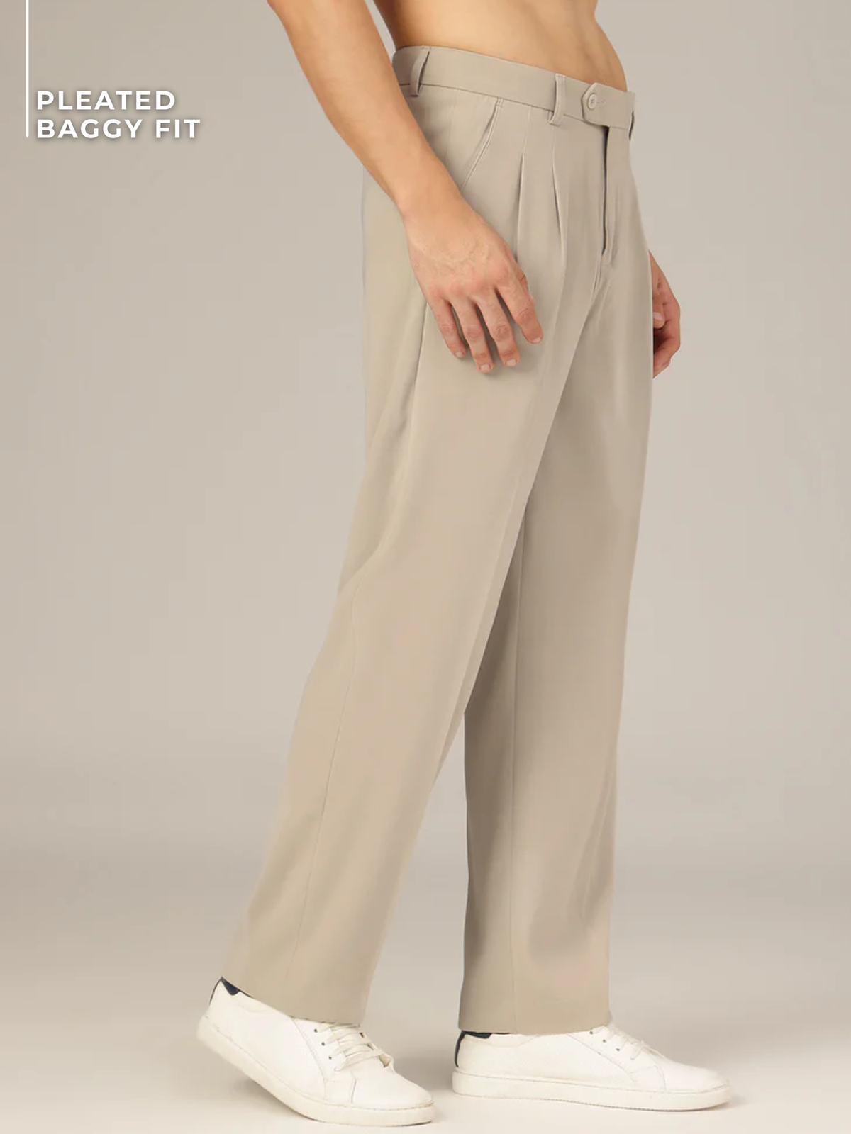 Korean Double Pleated Baggy Trouser