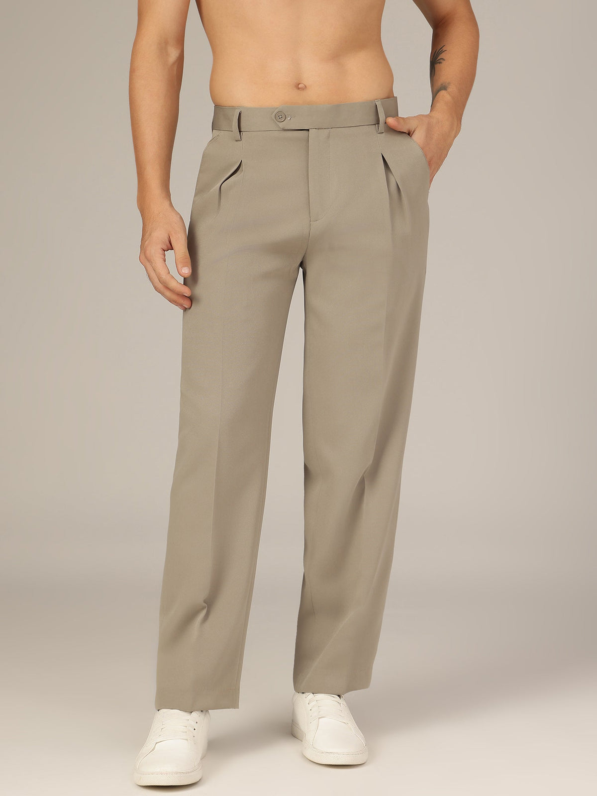 Inverted Pleated Korean Trouser