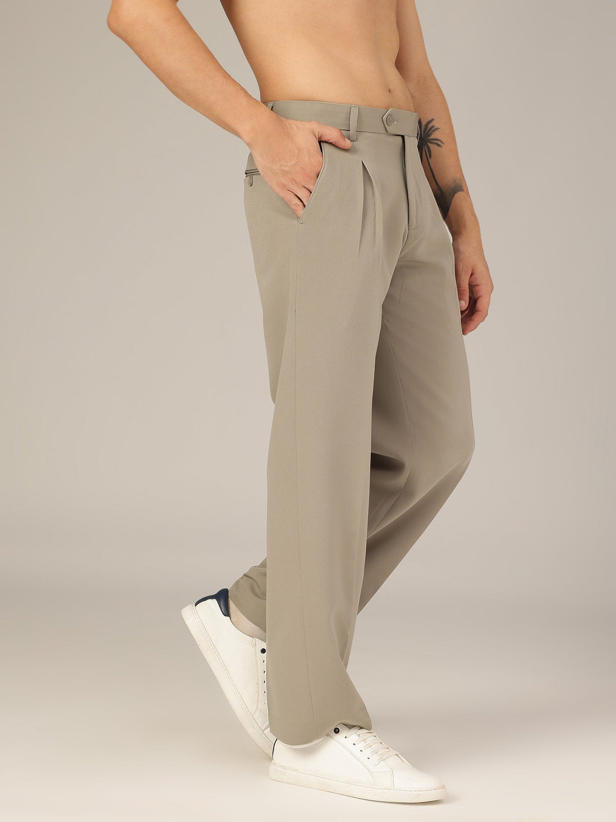 Inverted Pleated Korean Trouser