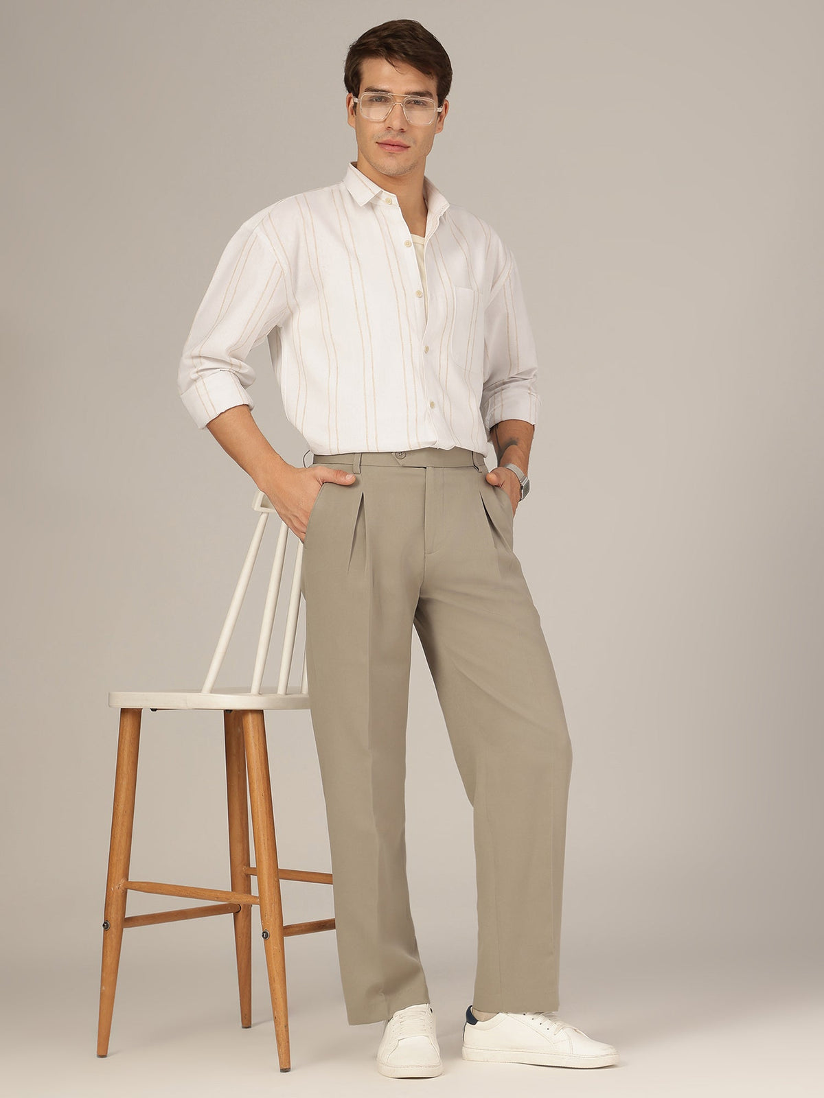 Inverted Pleated Korean Trouser