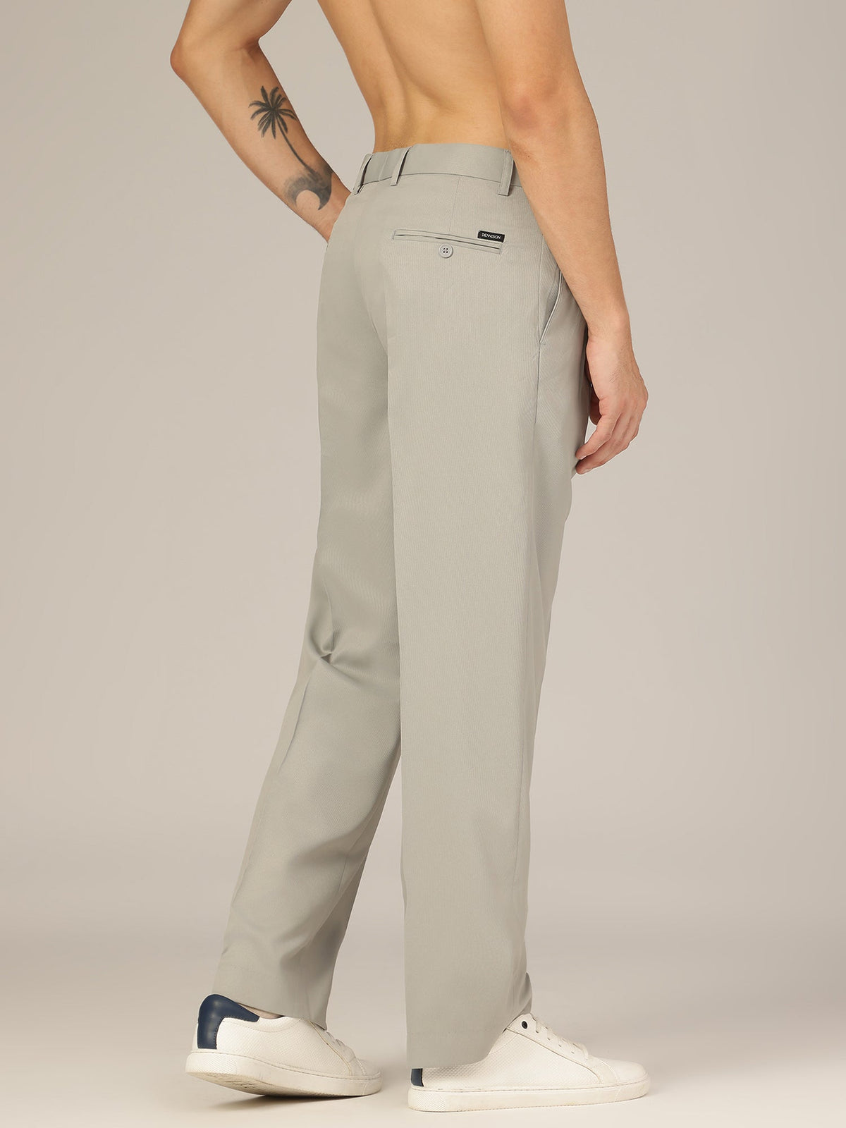 Korean Checkered Double Pleated Baggy Trouser