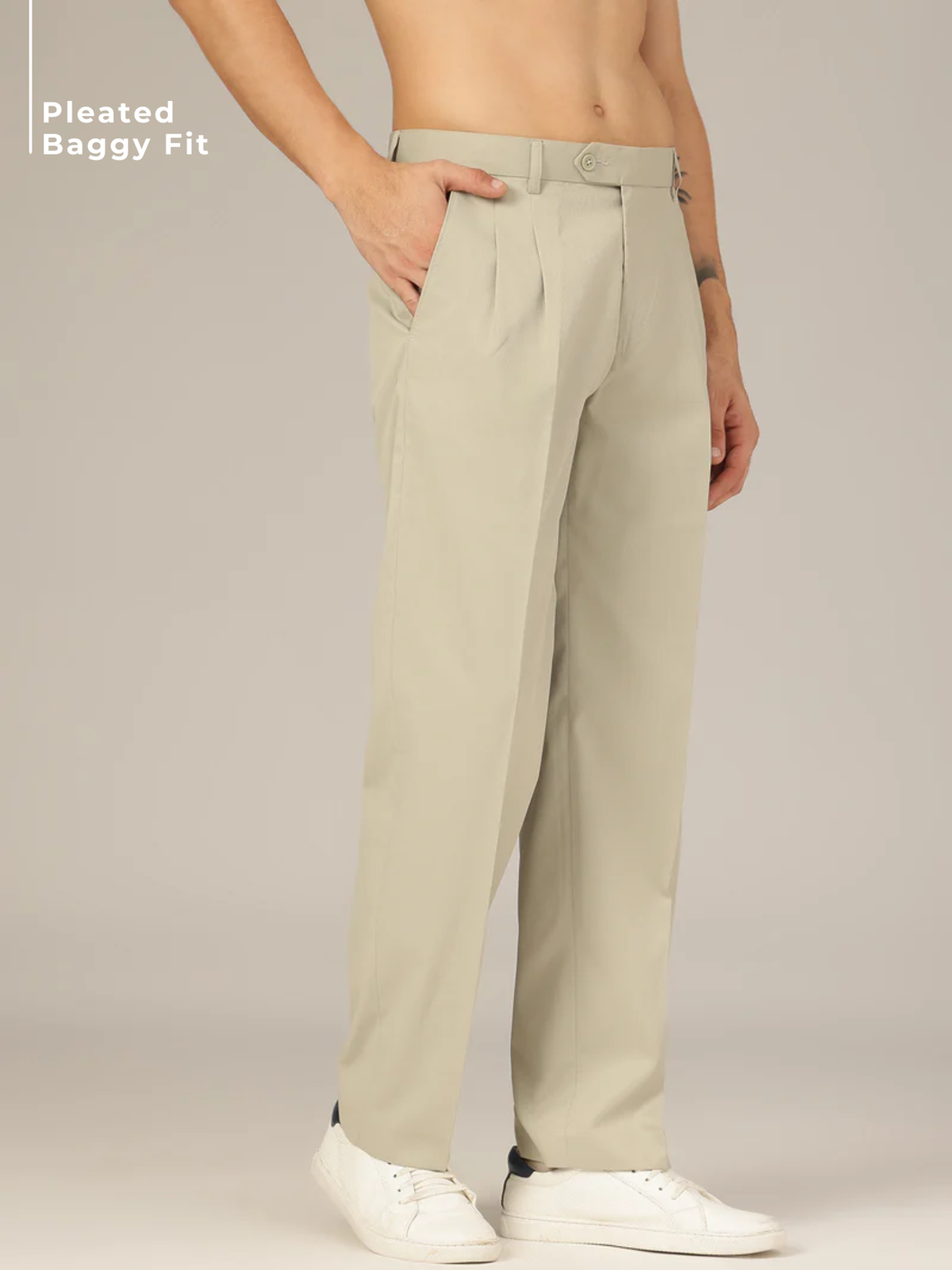 Korean Double Pleated Baggy Trouser