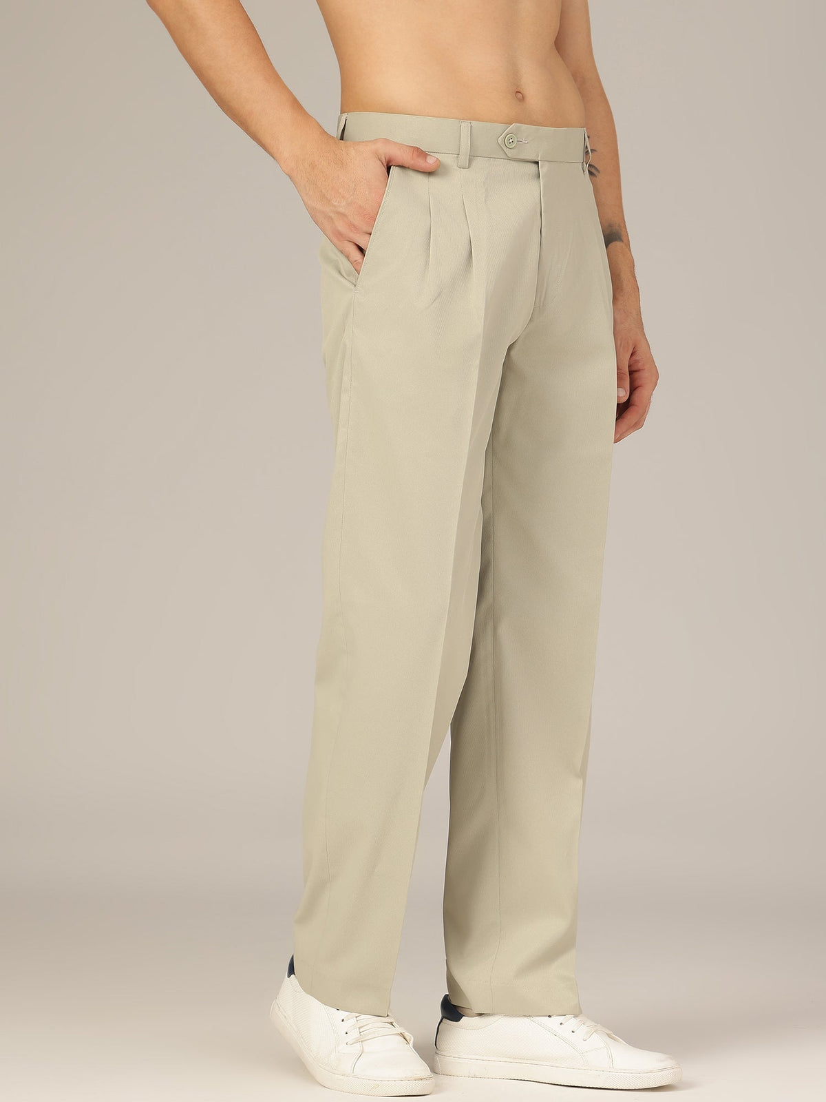 Korean Double Pleated Baggy Trouser