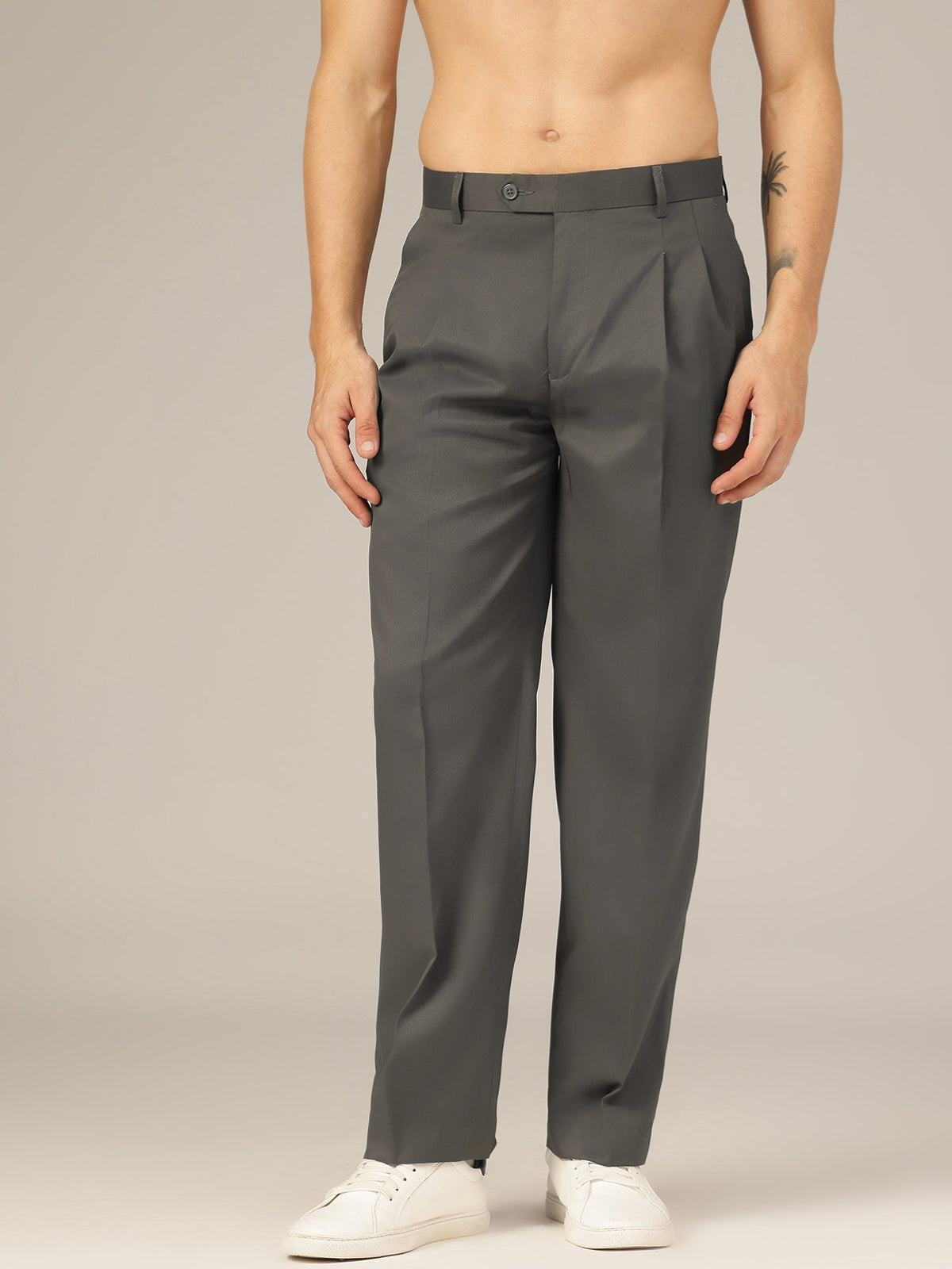 Korean Double Pleated Baggy Trouser